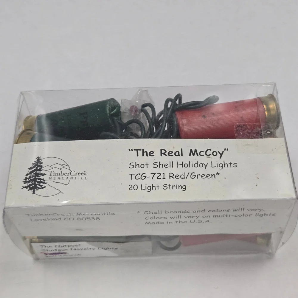 TimberCreek‎ Mercantile Shot Shell Holiday Lights 20 Light String Red Green TCG
